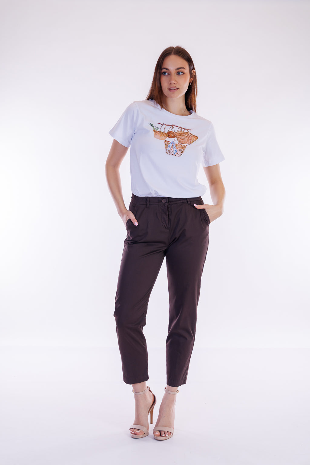 Pantalone slim cotone