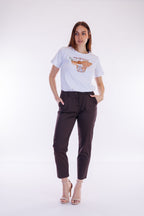 Pantalone slim cotone