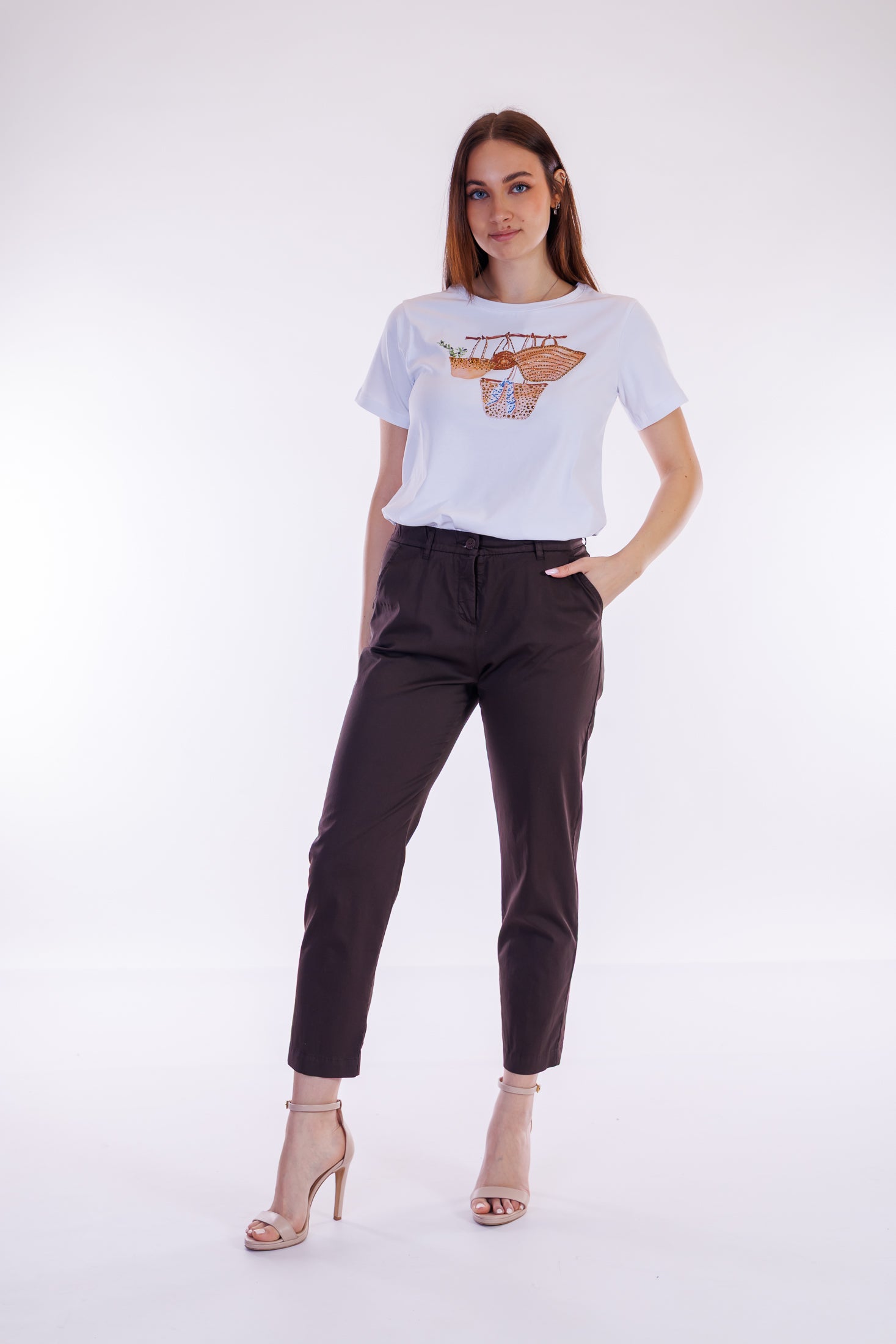 Pantalone slim cotone