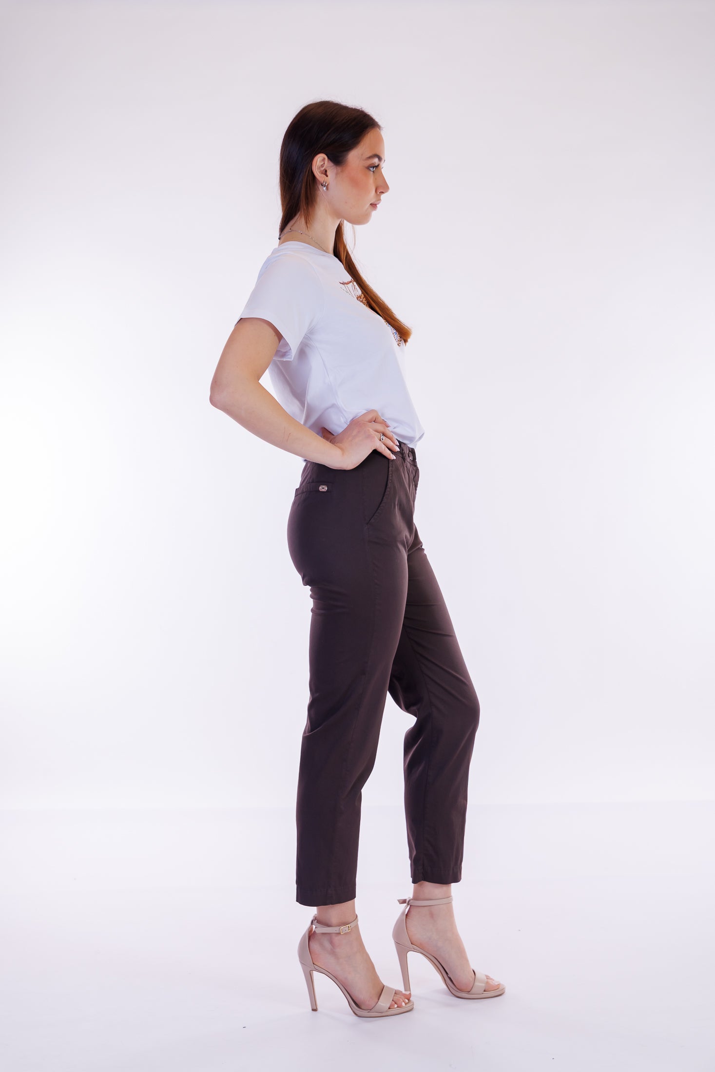 Pantalone slim cotone