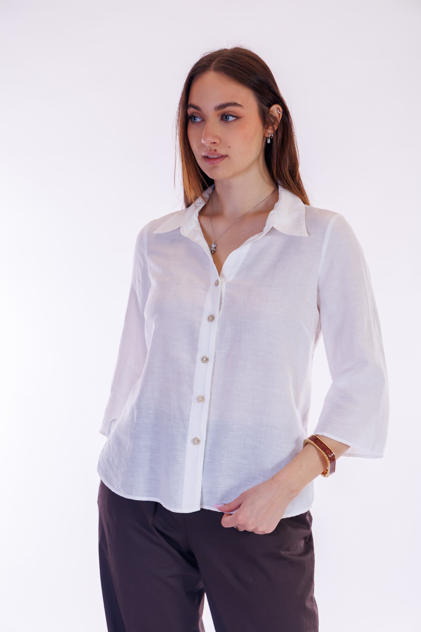 Camicia lino e cotone