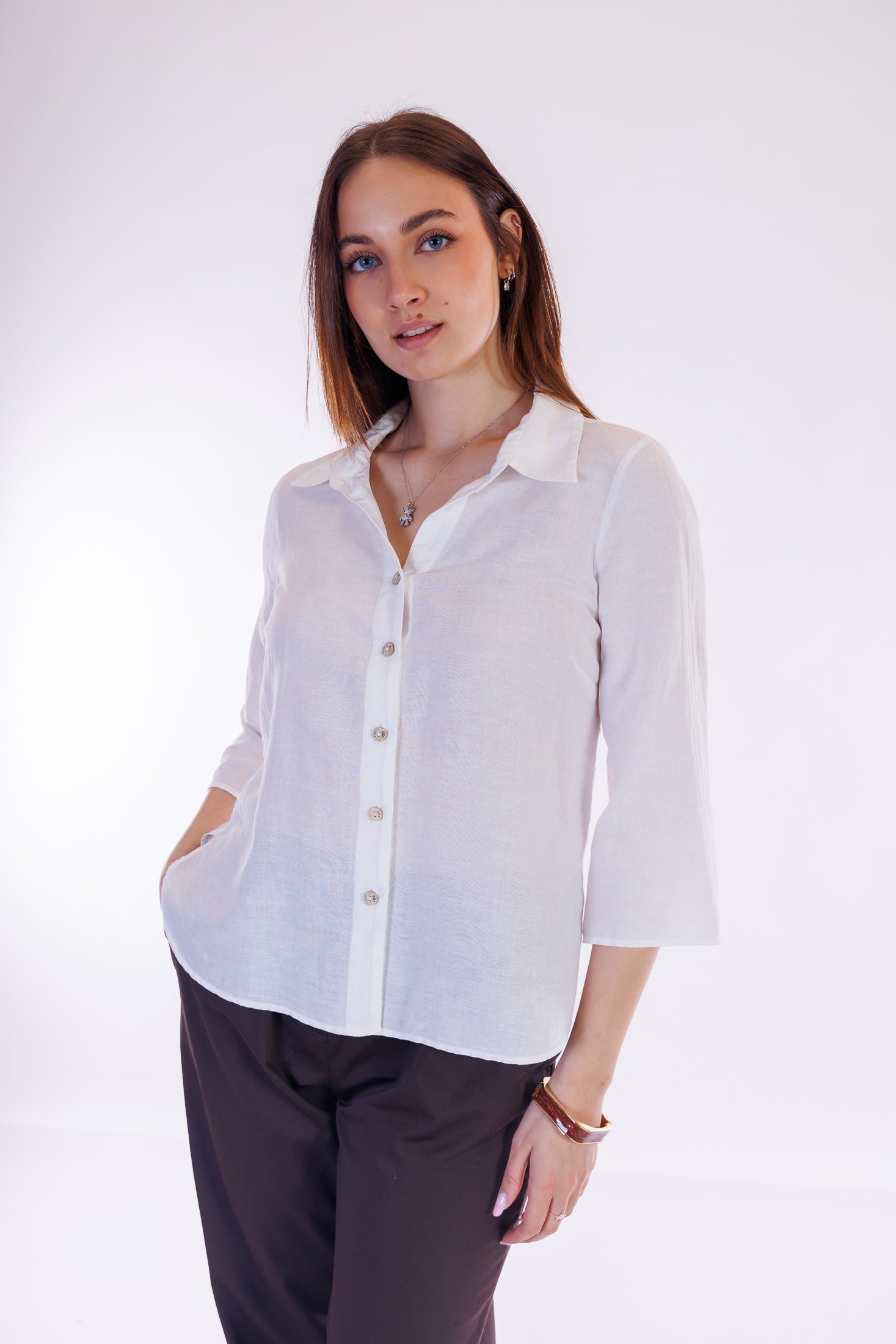 Camicia lino e cotone