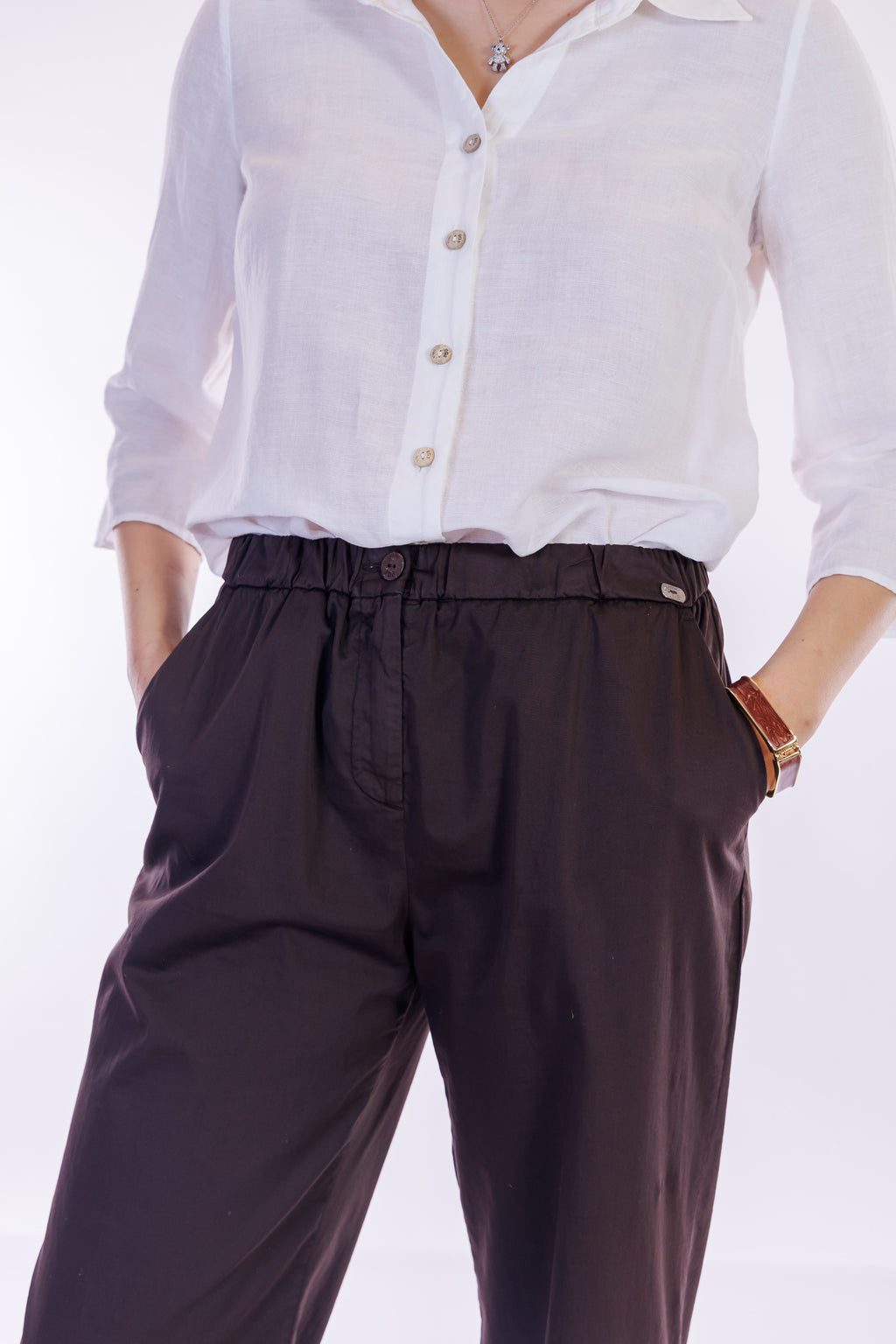 Pantalone ampio cotone