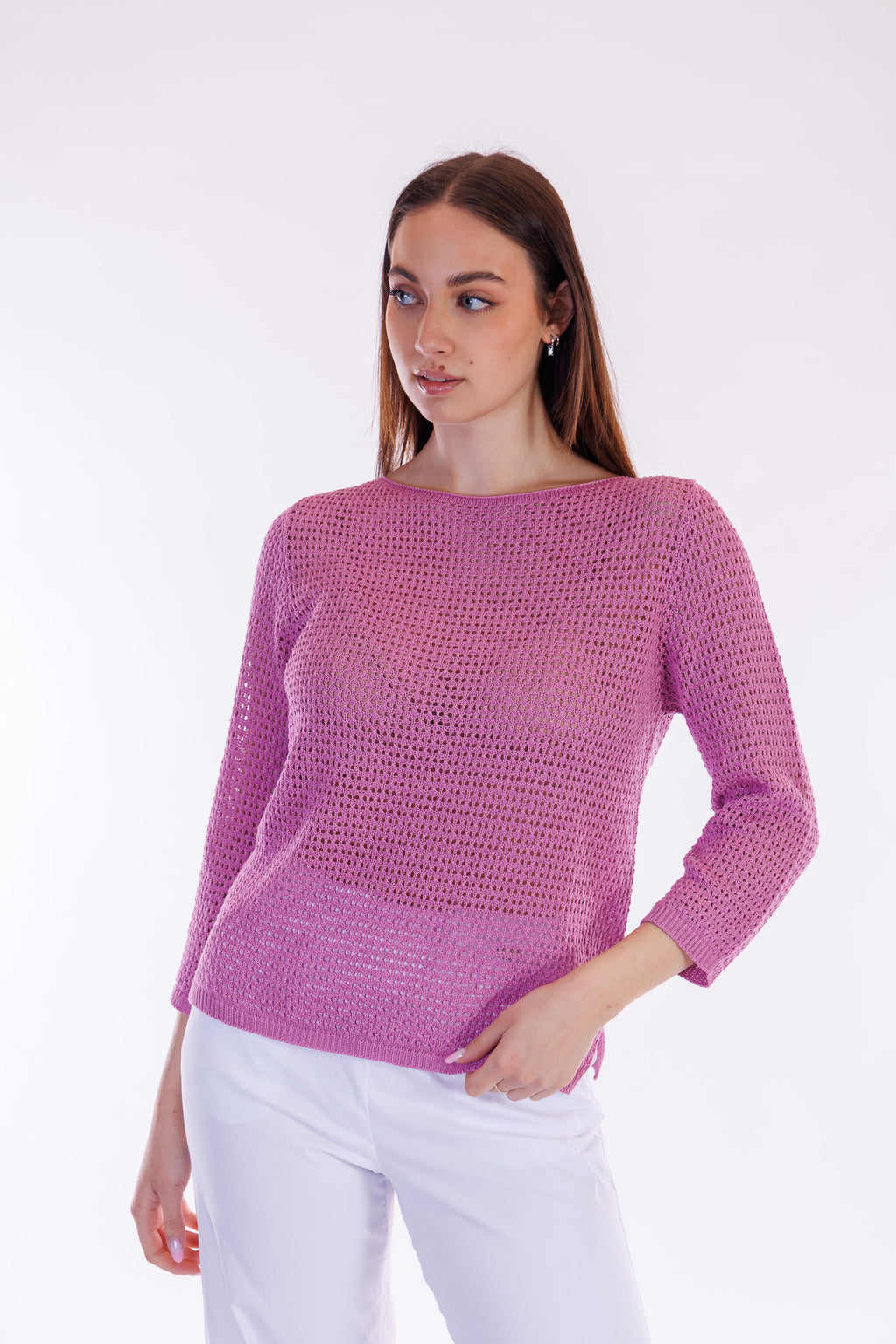 Maglia traforata cotone