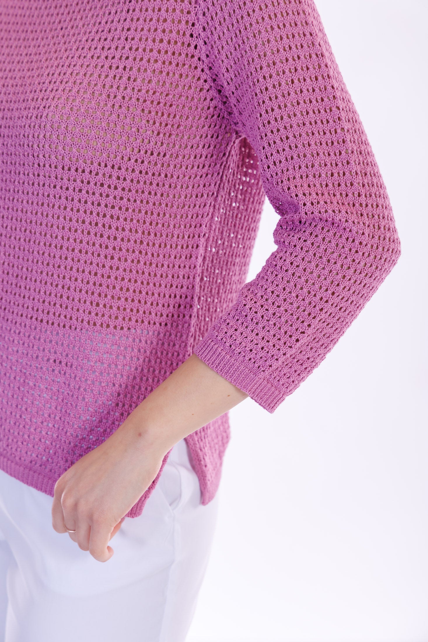 Maglia traforata cotone