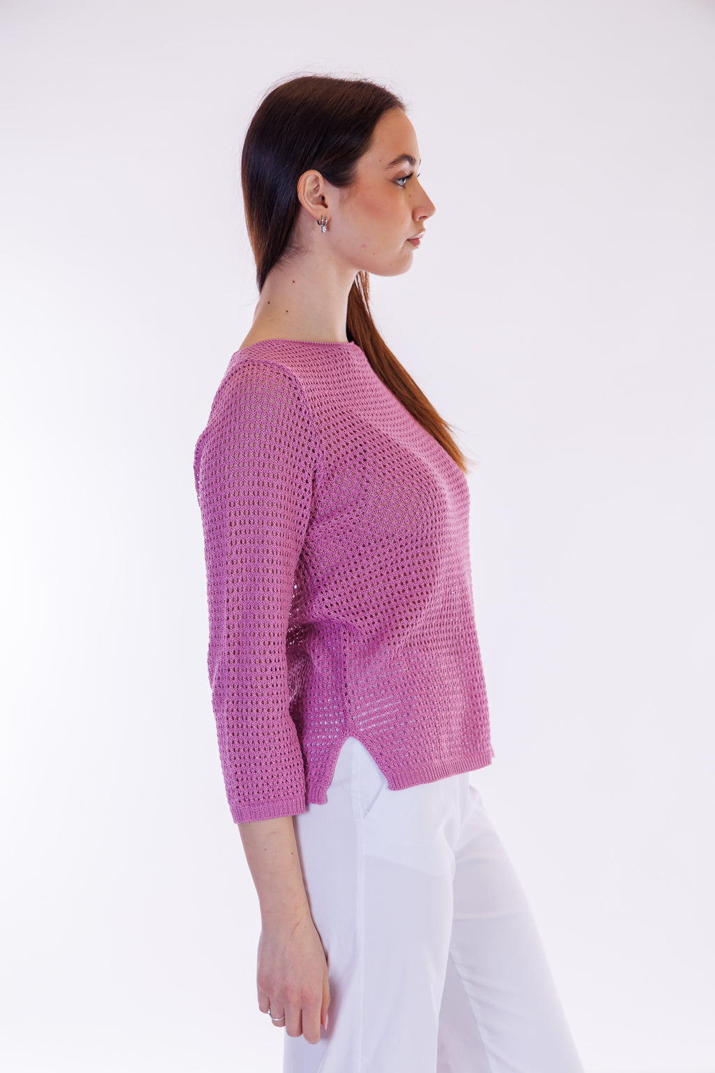 Maglia traforata cotone