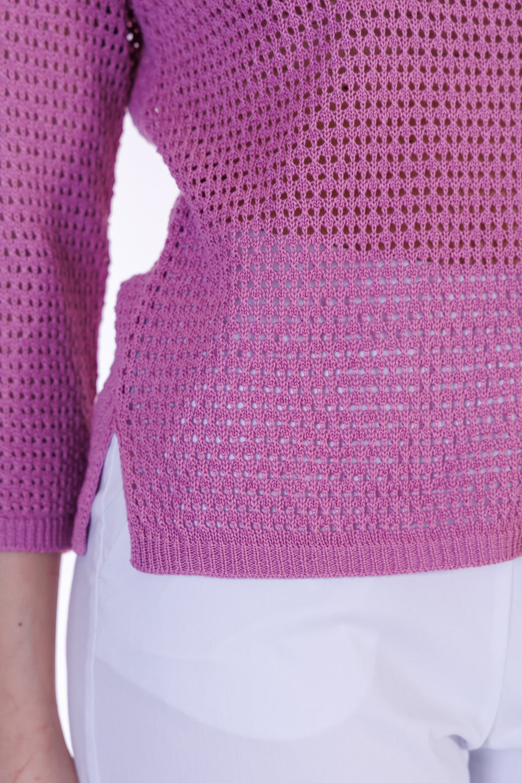 Maglia traforata cotone