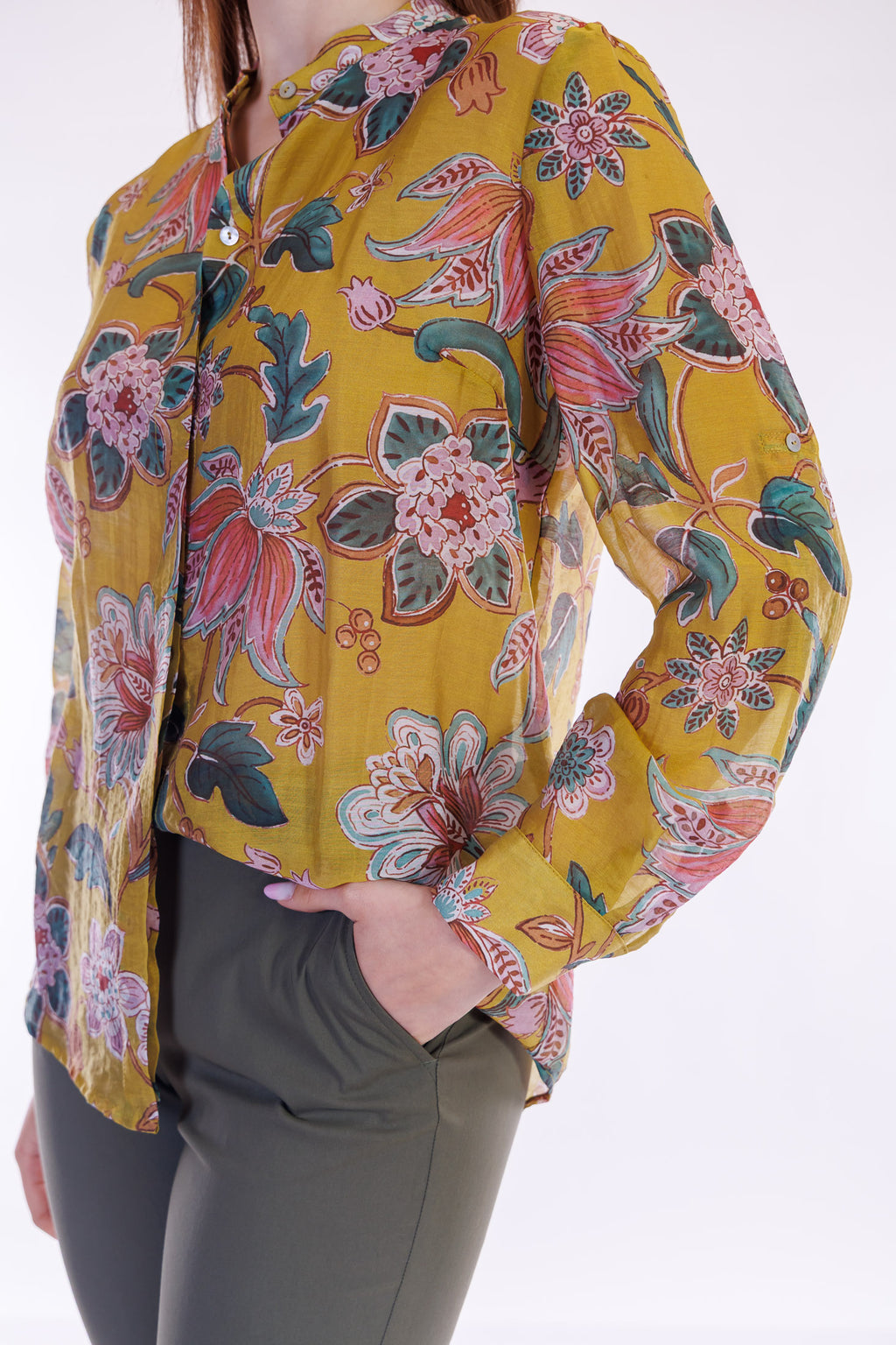 Camicia coreana floreale