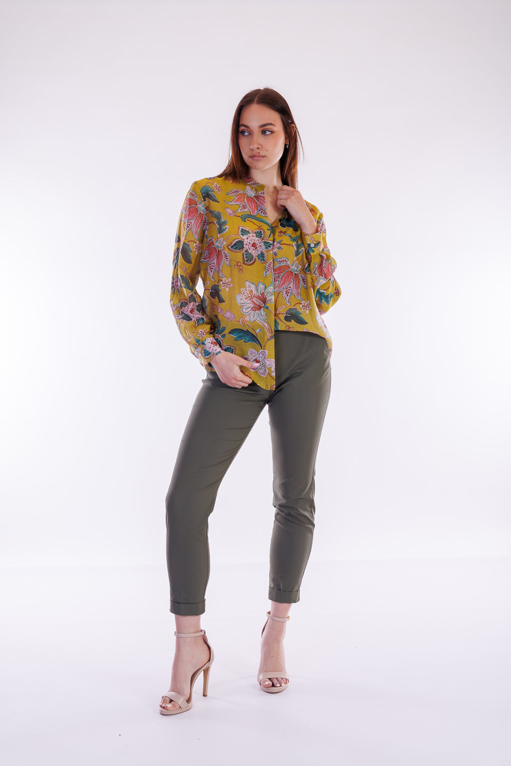 Camicia coreana floreale