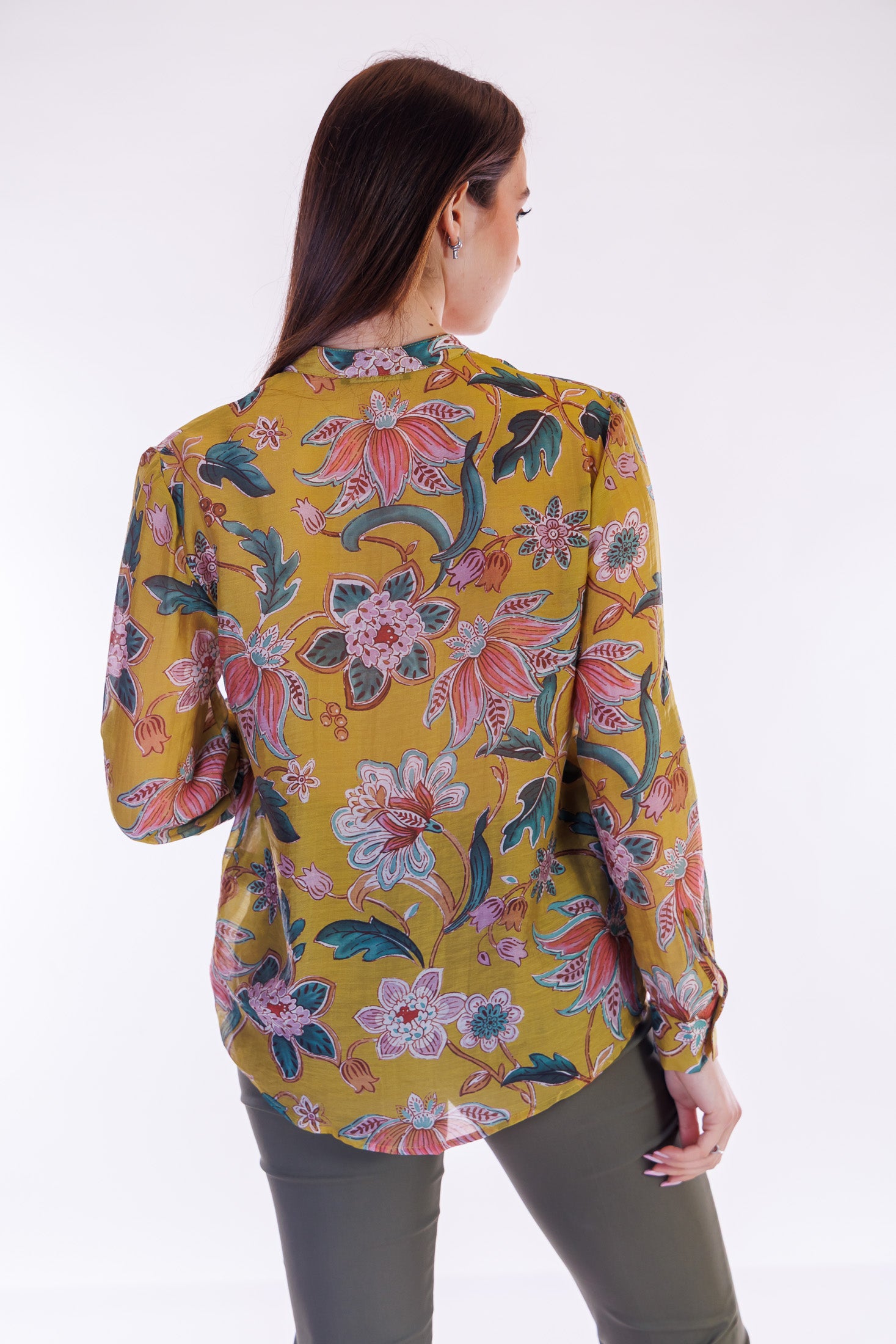 Camicia coreana floreale
