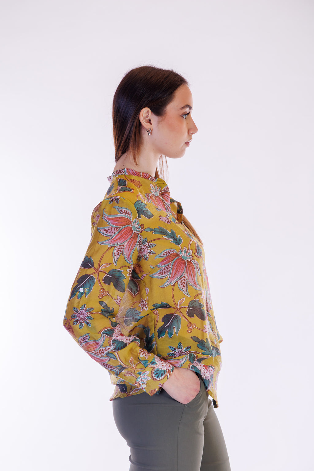 Camicia coreana floreale