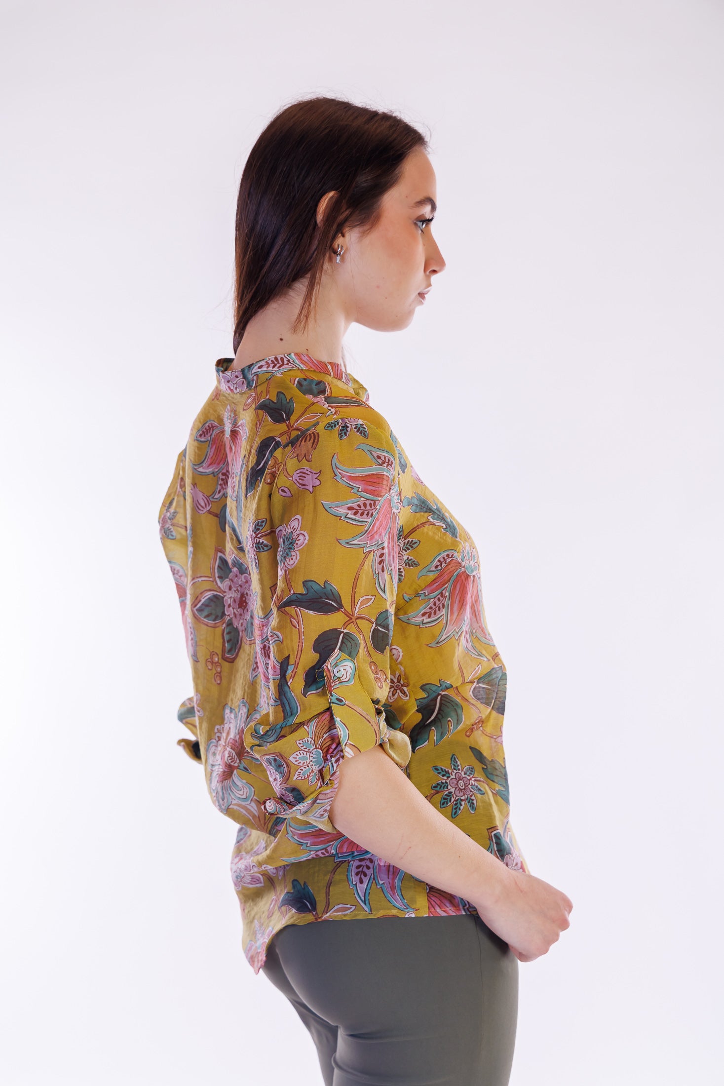 Camicia coreana floreale