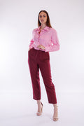 Pantalone carota lino e cotone