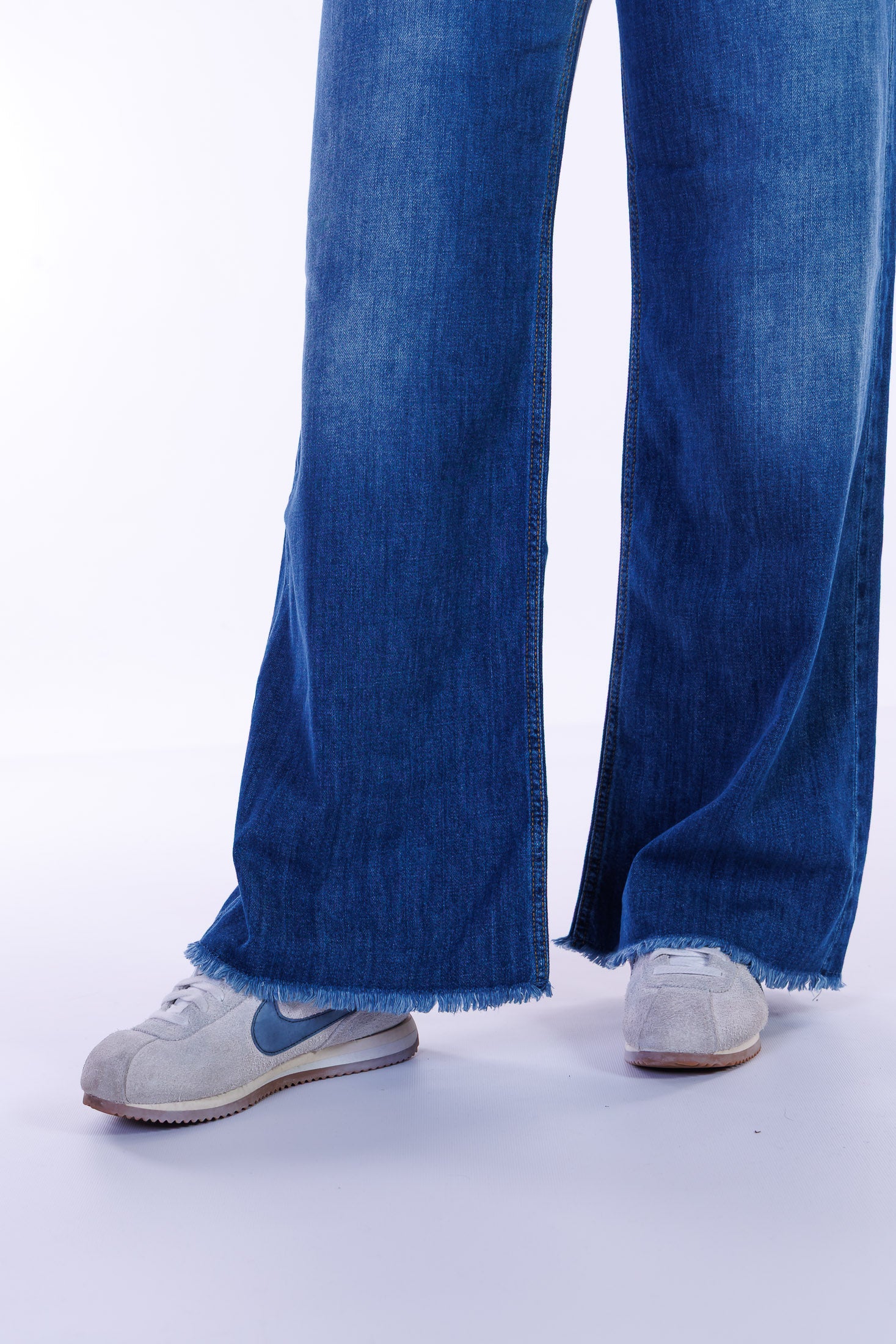 Jeans palazzo frangette