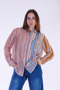 Camicia patchwork righe