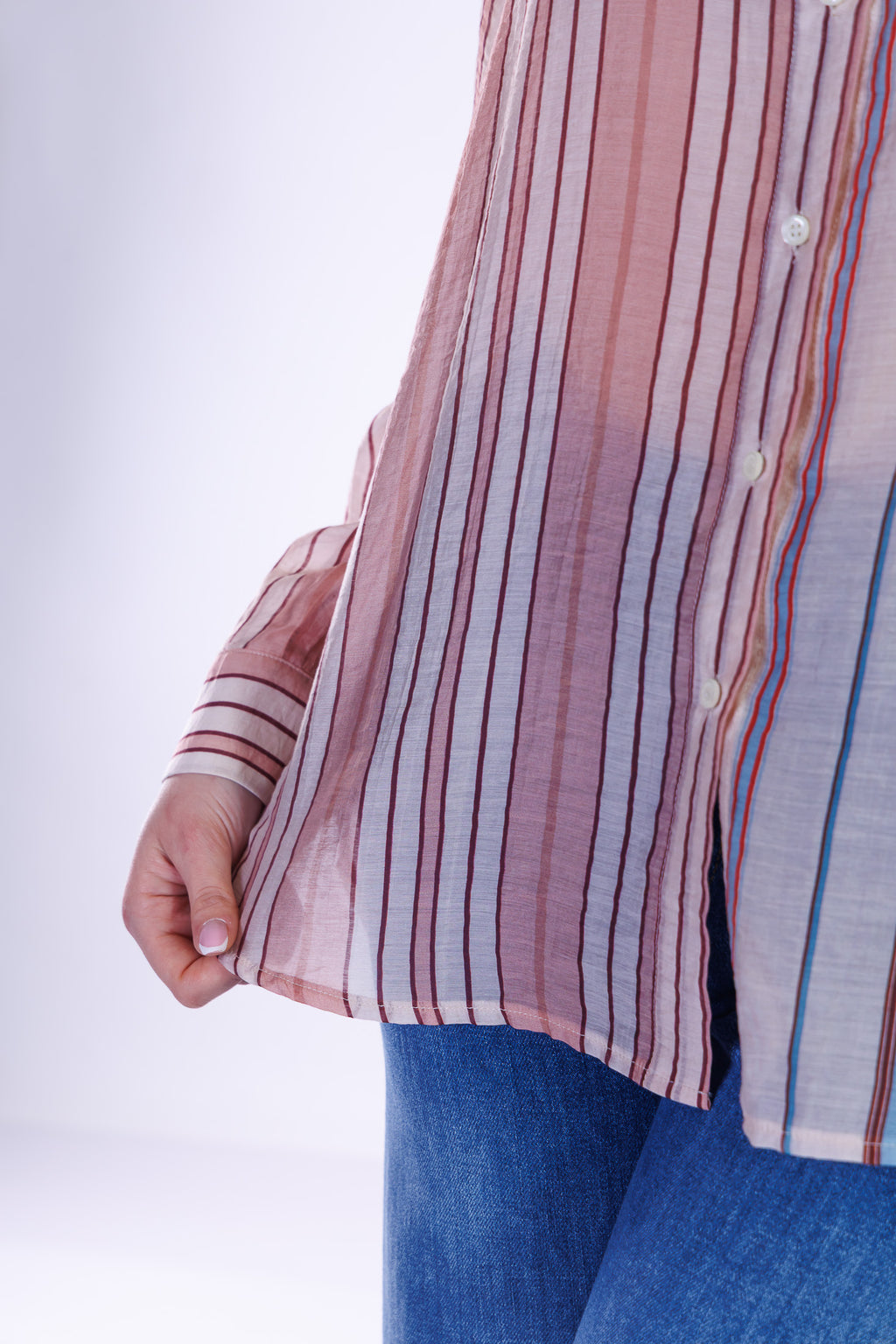 Camicia patchwork righe