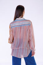 Camicia patchwork righe