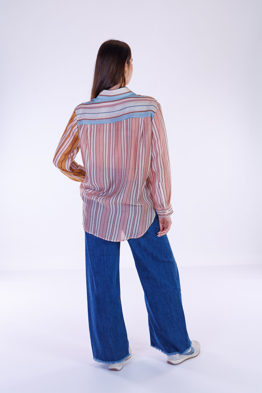 Camicia patchwork righe