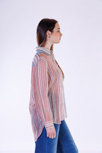 Camicia patchwork righe