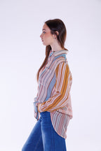 Camicia patchwork righe