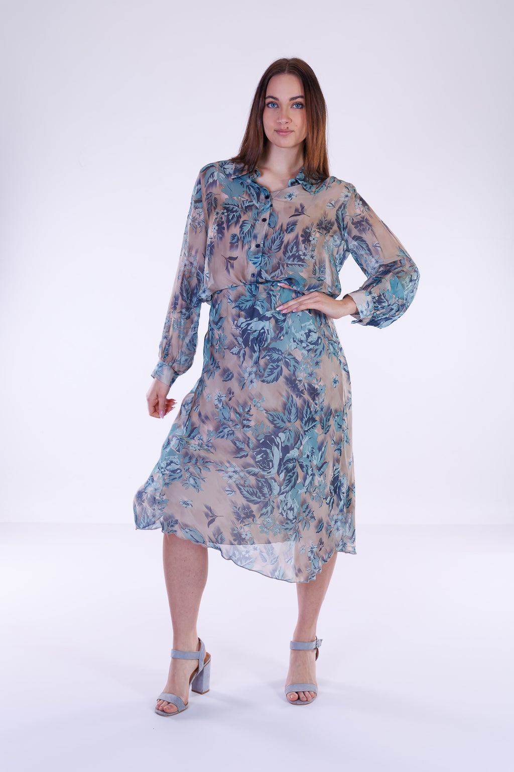 Camicia fiori m. Seta