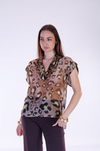 Blusa animalier m. Seta