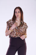 Blusa animalier m. Seta