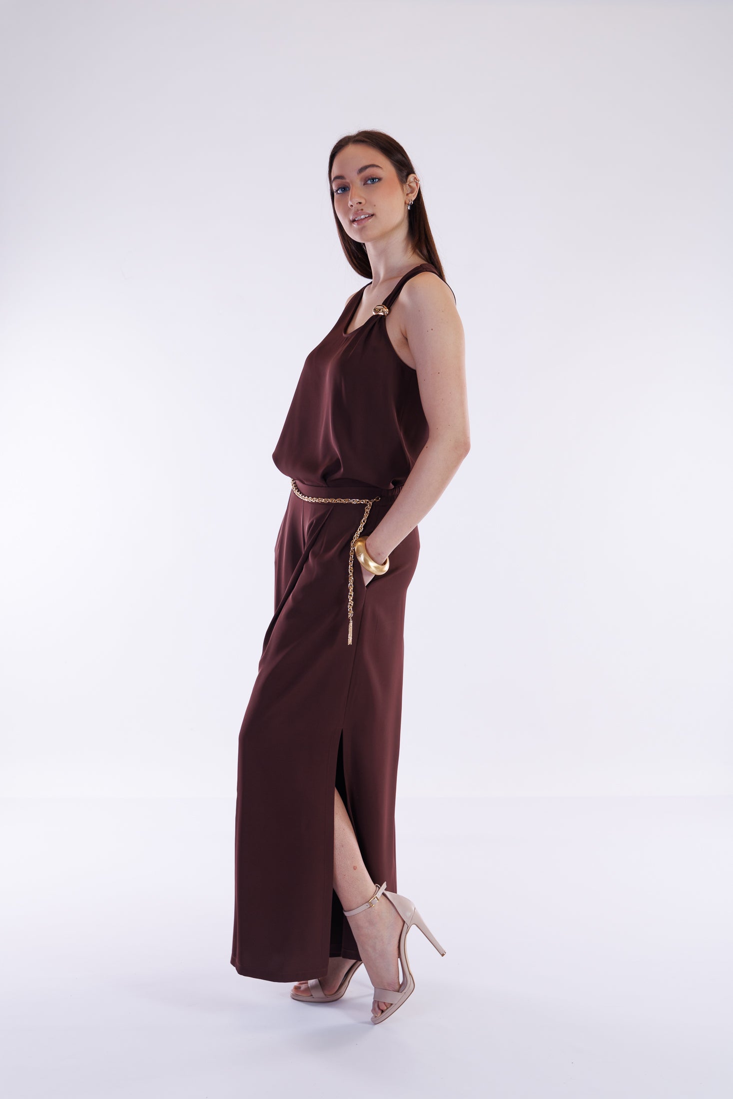 Pantalone fluido spacchi