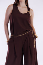 Pantalone fluido spacchi