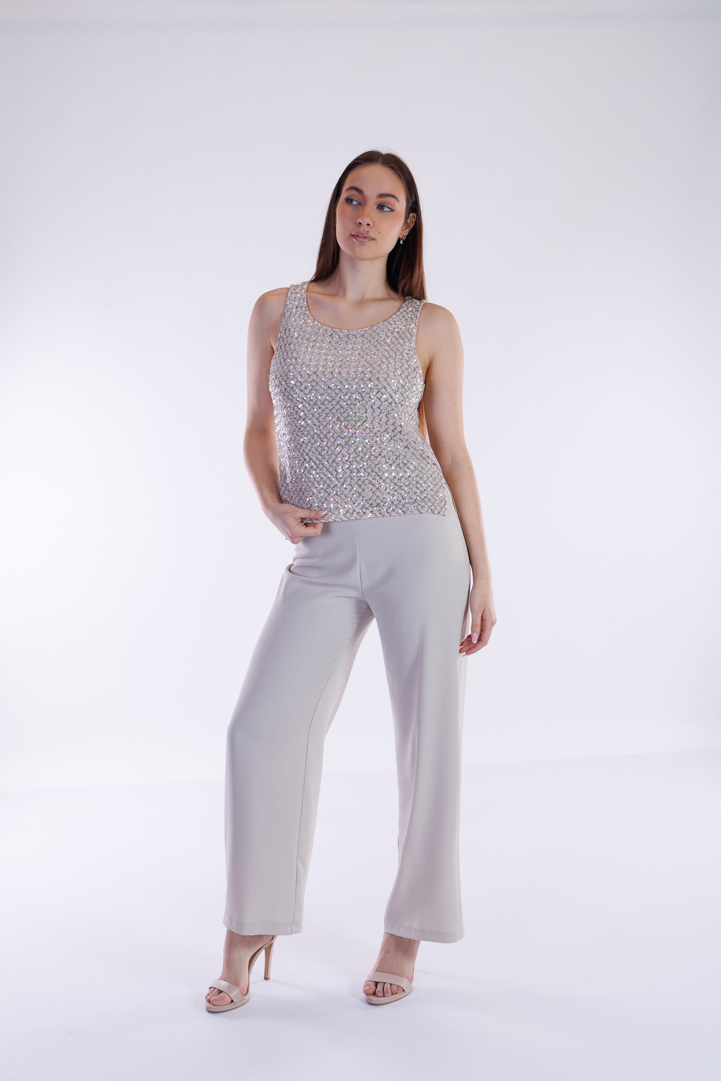 Top paillettes e jersey