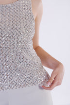 Top paillettes e jersey