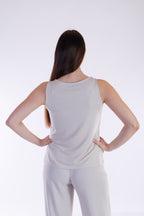 Top paillettes e jersey