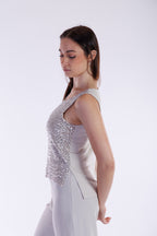 Top paillettes e jersey