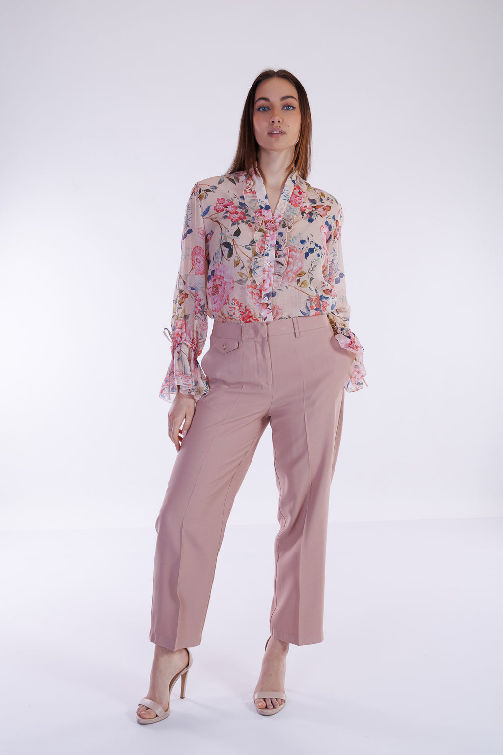 Pantalone cigarette con taschino