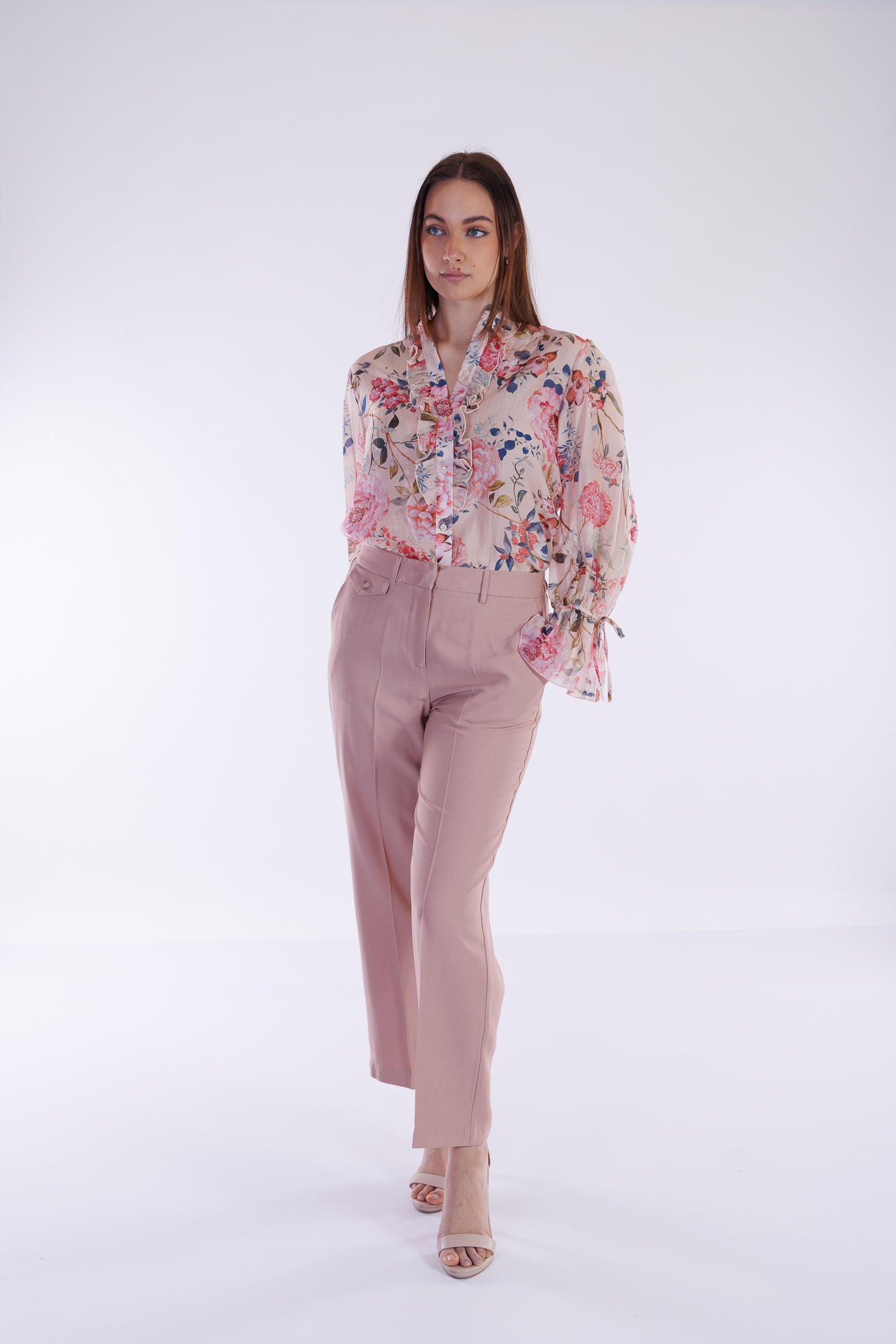 Pantalone cigarette con taschino