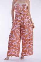 Pantalone fluido ramage