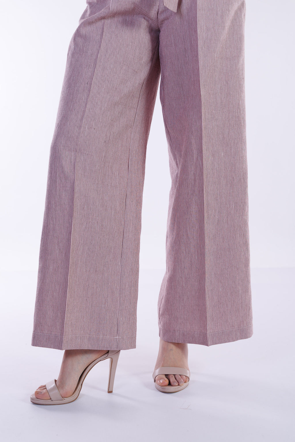 Pantalone largo righine