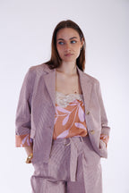 Pantalone largo righine