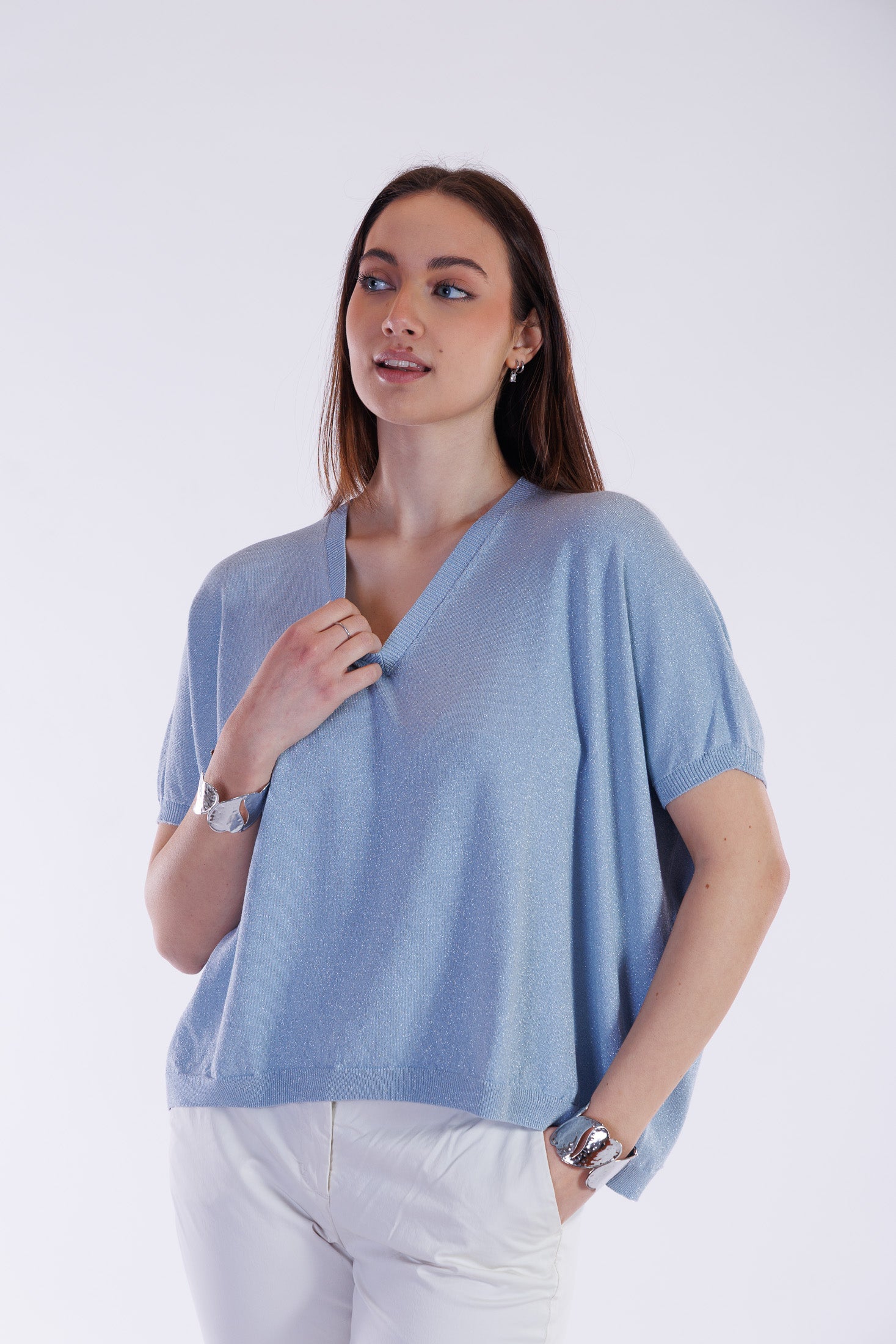 Gilet oversize lurex