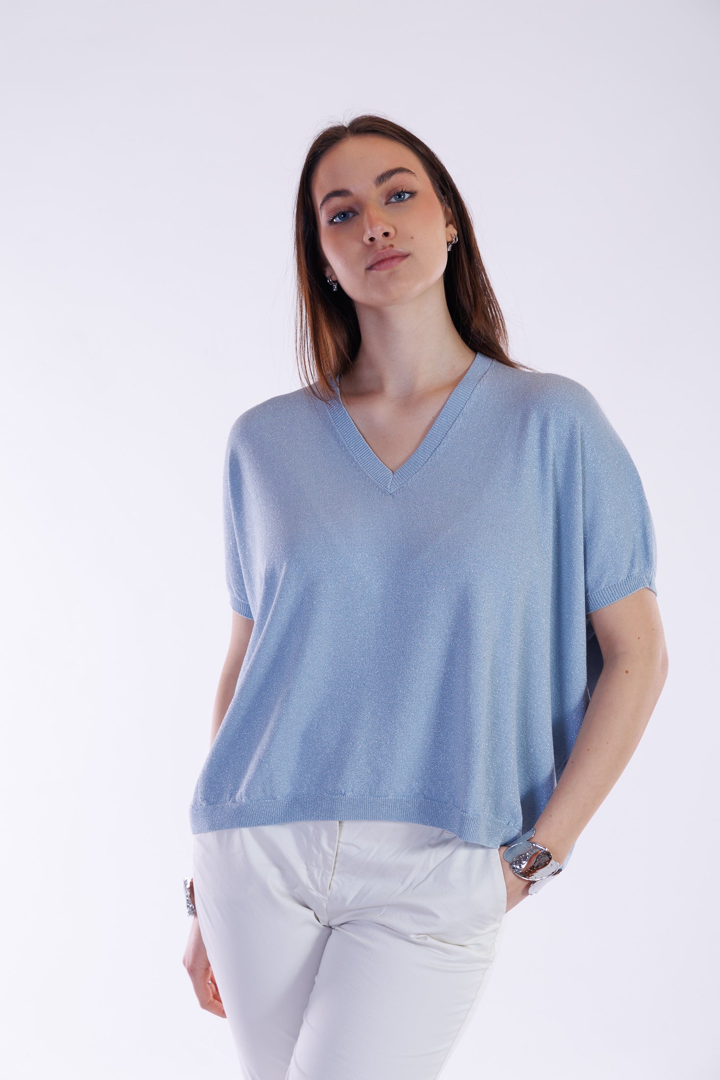 Gilet oversize lurex