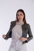 Giubbino zip ecopelle