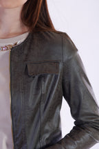 Giubbino zip ecopelle