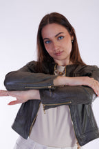 Giubbino zip ecopelle