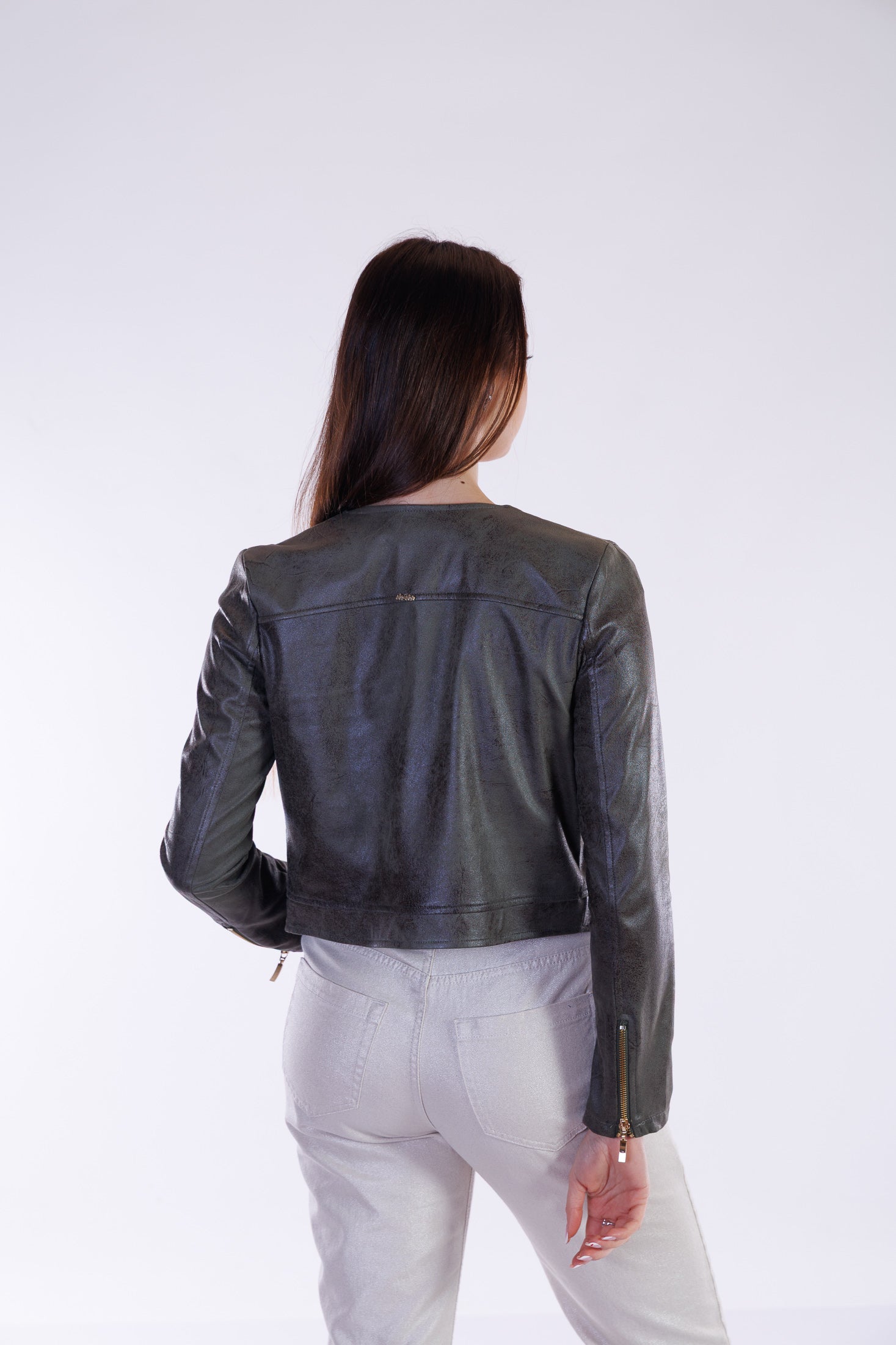 Giubbino zip ecopelle