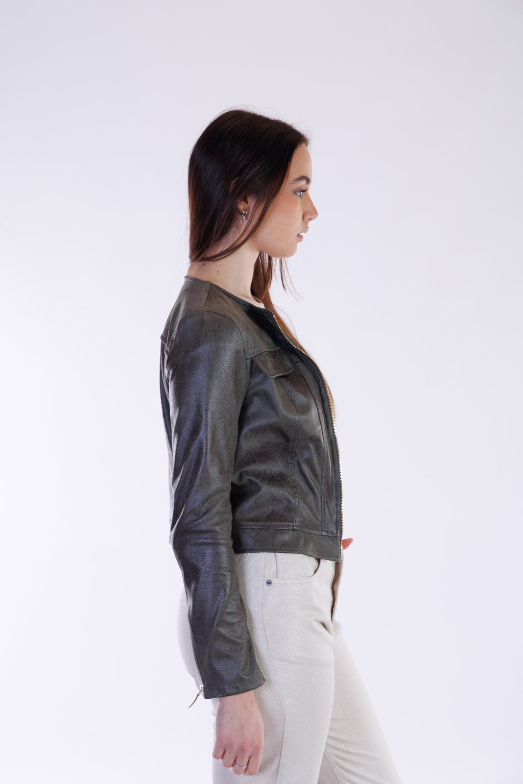 Giubbino zip ecopelle