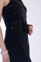 Top paillettes e jersey