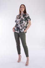 Camicia floreale viscosa