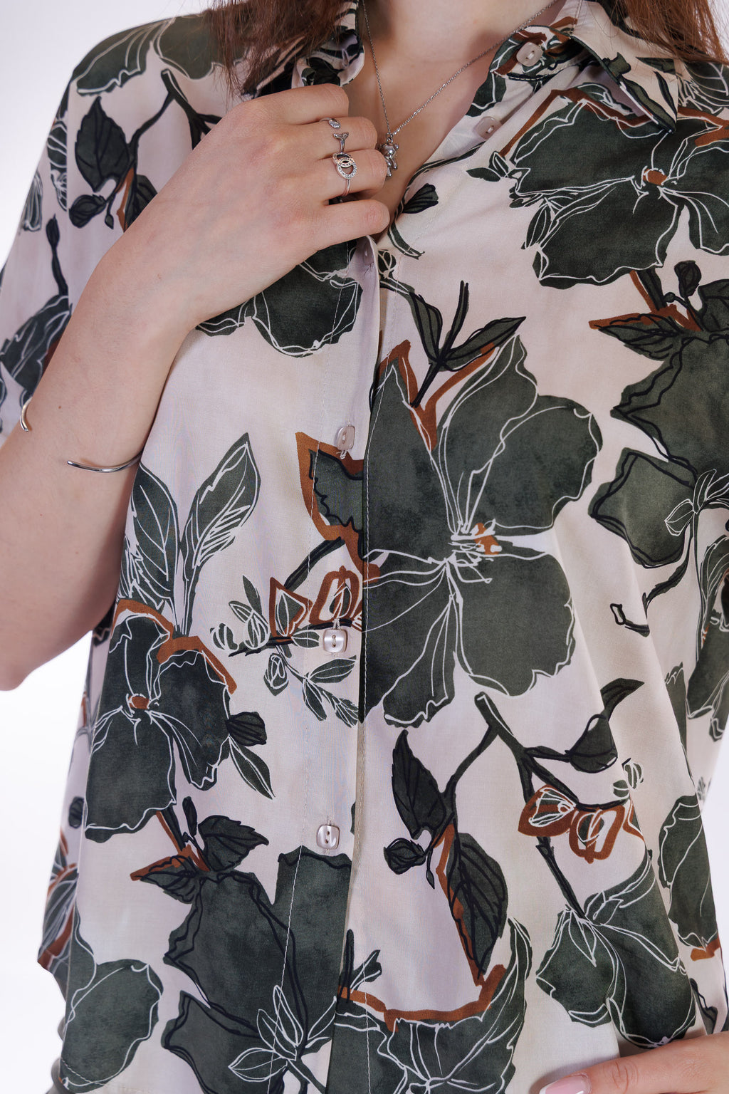 Camicia floreale viscosa