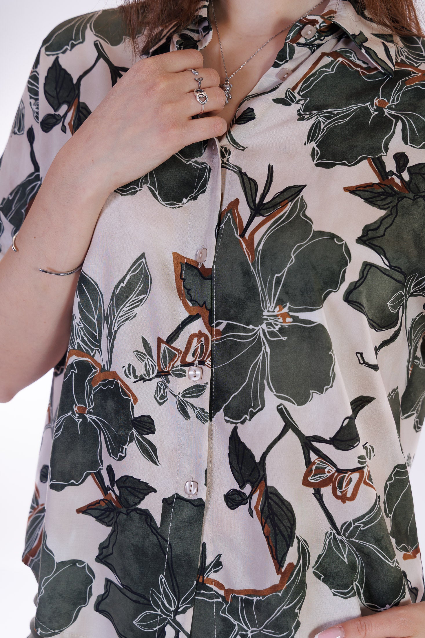 Camicia floreale viscosa