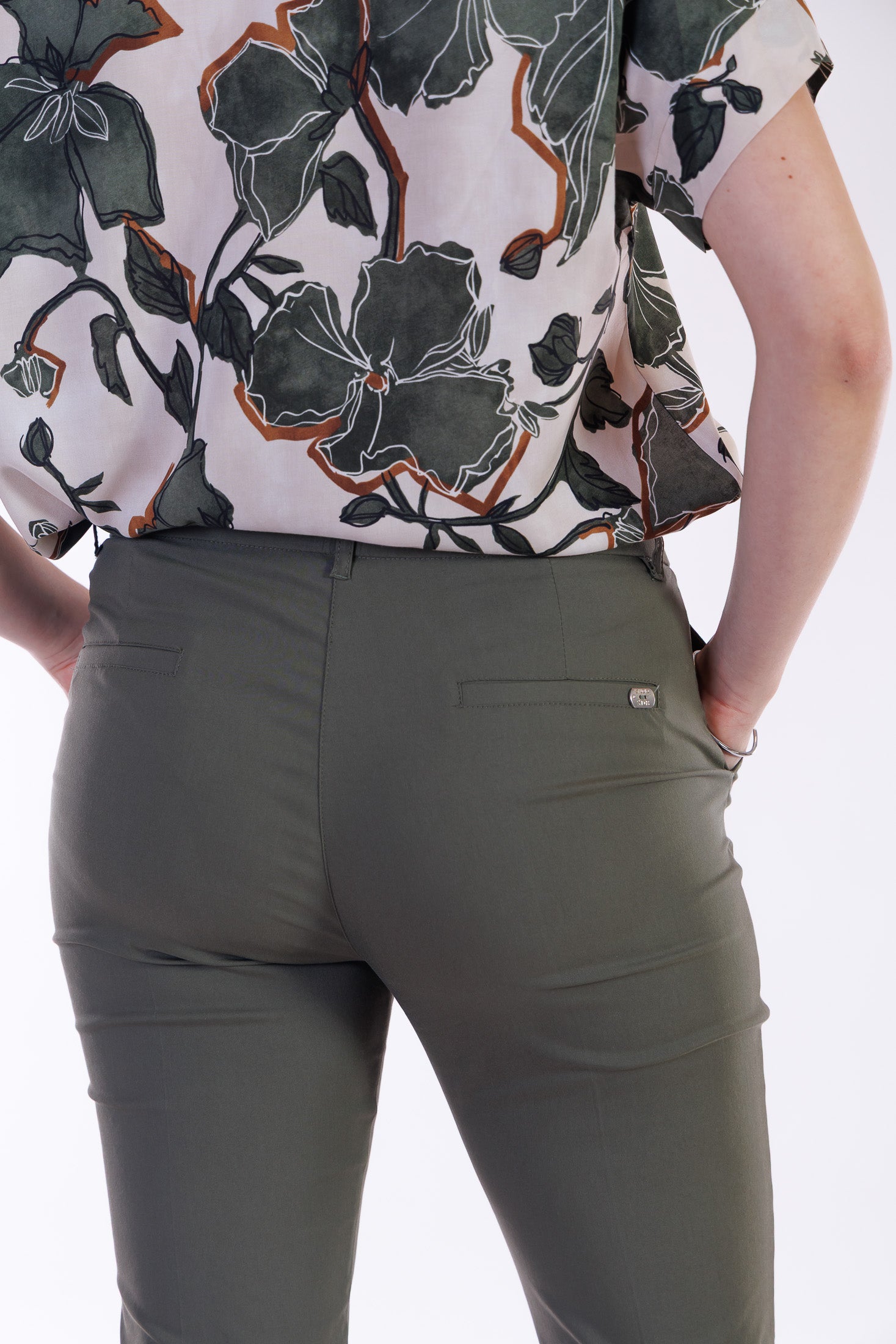 Pantalone viscosa risvolto
